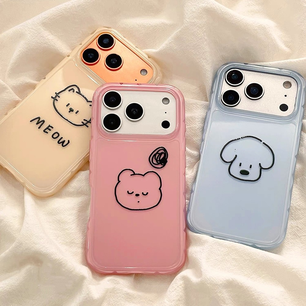 Ốp điện thoại sọc hình mèo Avatar Candy Wave Edge cho iPhone 17 Pro Max 16 15 14 13 12 Vỏ bảo vệ chống sốc