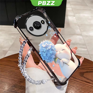Ốp Lưng Cho xiaomi redmi a3 2024 4g Vỏ Điện Thoại Vỏ Mềm Silicon Chống Sốc Thiết Kế Mới Thẩm Mỹ Trong Suốt Hoạt Hình Mèo Vòng Tay Cho Bé Gái SJSLLSHM01