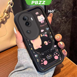 Ốp Lưng Cho OPPO reno 11 pro 5g reno 11 5g Vỏ Điện Thoại Vỏ Mềm Silicon Chống Sốc Thiết Kế Mới Thẩm Mỹ Mèo Hoạt Hình Có Giá Đỡ Cho Gương JTMMZJ01