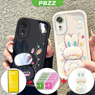Ốp Lưng Cho OPPO Reno 8t 4g a78 a17 a17k A58 a98 5G A58 a18 a38 A78 a60 4G Vỏ Điện Thoại Vỏ Mềm Chống Sốc Thiết Kế Mới Thỏ Thẩm Mỹ Có Giá Đỡ Và Phim Mềm JTMCETZJ01