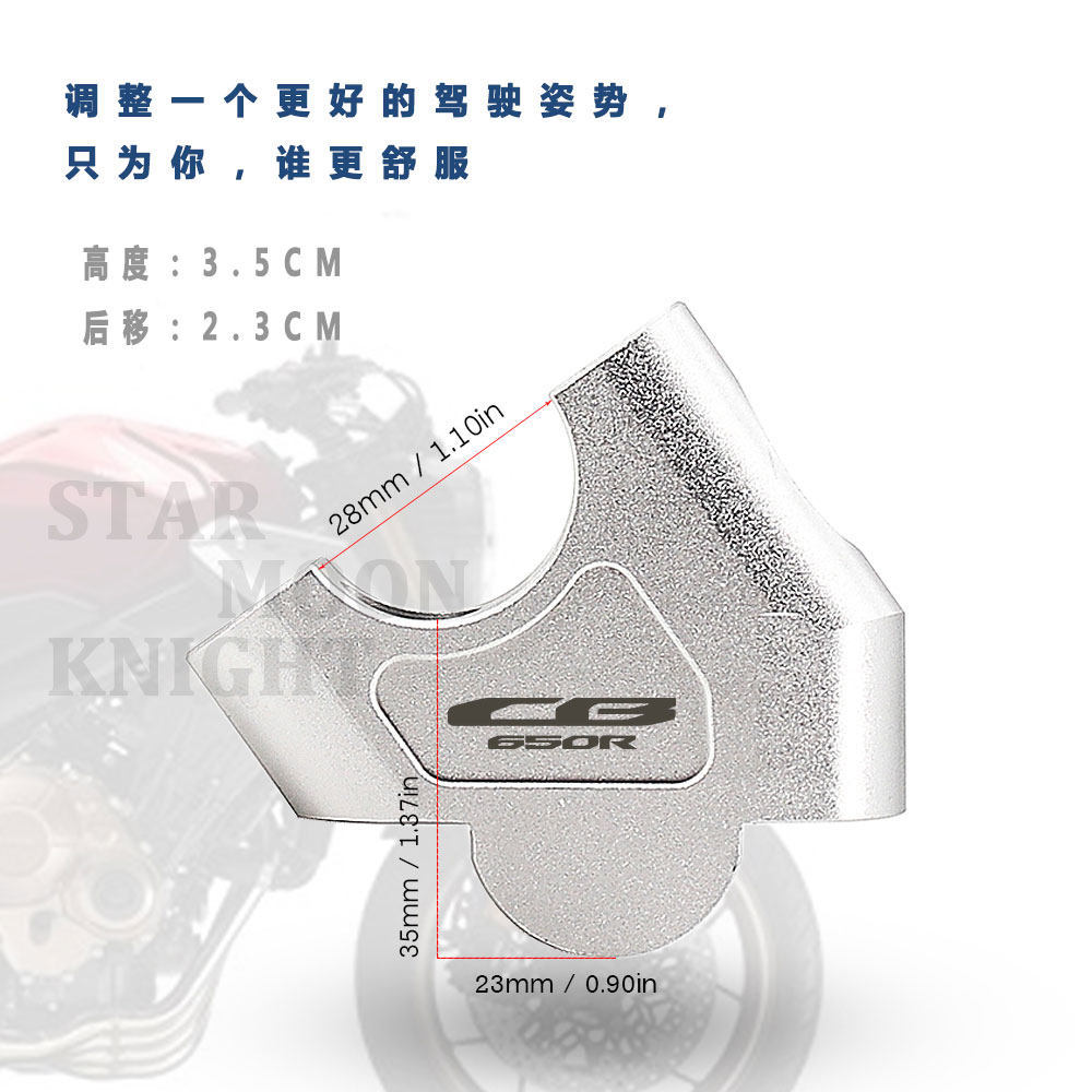 DÀNH CHO Honda CB650R CB650F Tay Lái Xe Máy Nâng Gắn Tay Lái Mở Rộng