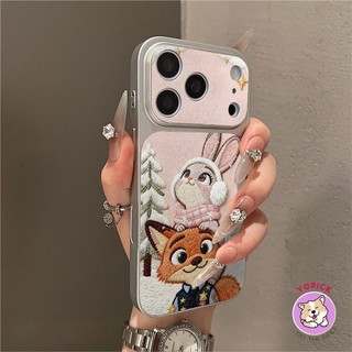 Cute Fox phone case Iphone 17 Pro Max 16 15 Pro Max 14 13 12 11 X XR Xsmax cover leather anti-drop KNTP