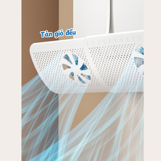 Tấm Chắn Gió Điều Hòa ABS 3 Cánh Quạt Xoay 180 Độ, Kéo Giãn 52-86cm Cản Gió Máy Lạnh Cho Mẹ Và Bé