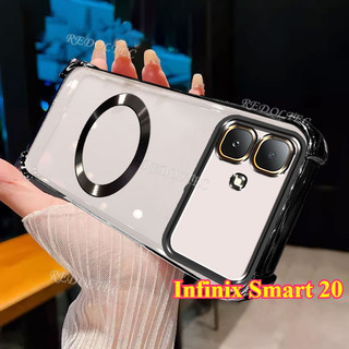 Infinix Smart 20 Vỏ Mới Từ Tính Chống Sốc Trong Suốt Có Vòng Nam Châm 2025 Thiết Kế Mới Vỏ Trong Suốt Infinix Smart20 Vỏ Điện Thoại Mềm Siêu Mỏng