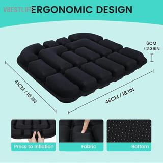 VBESTLIFE Lucute Đệm ngồi bơm hơi Công nghệ giải nén 3D Độ cứng có thể điều chỉnh Không khí di động cho văn phòng lái xe du lịch