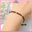 Vòng tay bện unisex handmade với hạt đá hematite tự nhiên 4mm, điều chỉnh size dễ dàng, phù hợp cho ngày lễ và đi biển.