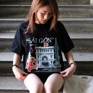 Áo Thun Nha Trang Du Lịch Việt Nam "Collage Art" unisex nam nữ, chất thun cotton 250gsm from oversize và babytee