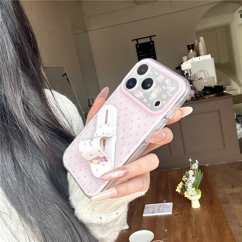 IPhone 17 Pro max 16 Pro max Họa tiết hoạt hình có dấu chấm TPU materia IMD xử lý Vỏ điện thoại