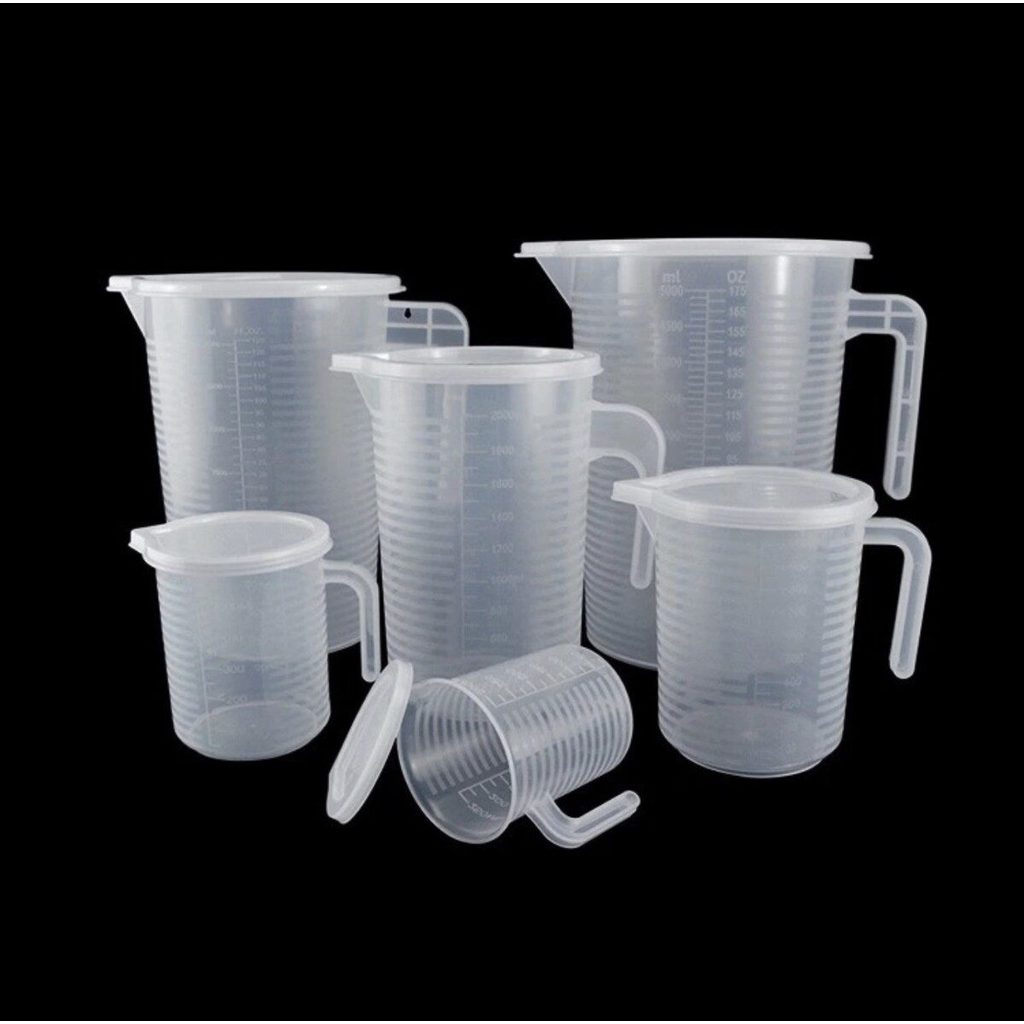 Ca Đong Pha Chế Bằng Nhựa Có Tay Cầm, Dung Tích 100ML Đến 5000ML - Dụng Cụ Pha Chế Tiện Lợi, Bền Bỉ, Ca Đong Định Lượng