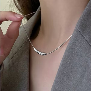 Vòng cổ thép không gỉ thiết kế Hàn Quốc mặt cười cong, tối giản, phù hợp phụ nữ thời trang