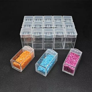 Hộp lưu trữ hạt MEGOCE Perler, có tay cầm Phụ kiện thêu Hộp khoan, Hộp lưu trữ DIY bền bỉ