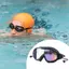 Kính bơi người lớn chống sương mù, chất liệu silicone, tầm nhìn rộng, thiết kế che tai để bảo vệ khi bơi.
