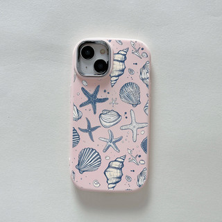 Biển màu xanh vỏ sò, áp dụng cho iPhone 17, 16, 15, 14, 13, 12, 11 Pro Max XXS XR chống rơi vỏ điện thoại