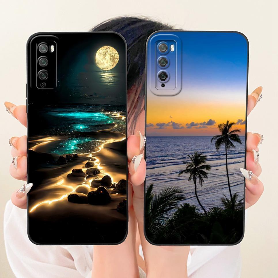 Ốp Điện Thoại Cho Huawei Enjoy 20 Pro Enjoy 60 Enjoy 10 Vỏ Silicon Hoạt Hình Rồng Ngộ nghĩnh Mèo Biển Họa Tiết Chống Sốc Ốp Lưng
