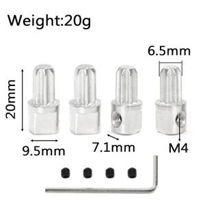 4 Kim Loại Trung Tâm Drive Hub 6888 Cho Traxxas Slash 4X4 VXL Rustler Stampede Hoss Remo Sở Thích 9EMO HQ727 1 / 10 RC Xe Nâng Cấp Phần