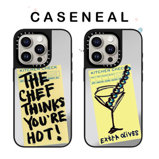 CASENEAL Nhãn Tiếng Anh Vỏ Điện Thoại Gương Chất Lượng Cao Thích Hợp Cho iPhone 17ProMax 17pro 17 air 16promax 16 15promax 15 14promax 13 13promax Ốp Lưng Cứng Chống Rơi Thời Trang