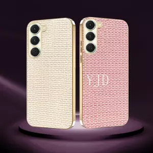 Ốp Lưng Cho Tecno Spark 40 Pro Plus KM6 KM7 Phong Cách Nữ Giỏ Dệt Khung Mạ Điện Chống Rơi Vỏ Điện Thoại