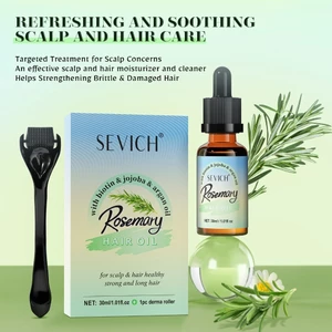 Dầu hương thảo SEVICH 30ML với chiết xuất thảo dược Chiết xuất tóc hương thảo để dưỡng ẩm và hỗ trợ tóc hư tổn
