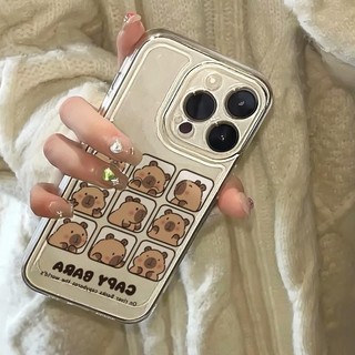 Ốp Điện Thoại Capybara Động Vật Hoạt Hình Dễ Thương Cho Samsung Galaxy A53 A33 A32 A72 A22 A03 A13 A73 A21S Xu Hướng Trong Suốt Thương Hiệu Sáng Tạo Camera Bảo Vệ Toàn Diện Sang Trọng