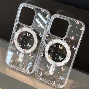 Bướm in đầy đủ phù hợp với 16 vỏ điện thoại iPhone 17 Air, vỏ hút từ 14/13/11 Pro