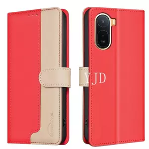 Ốp Lưng Cho Redmi A7 Pro Splice Khe Cắm Thẻ Da Màu Trơn Chống Rơi Vỏ Điện Thoại