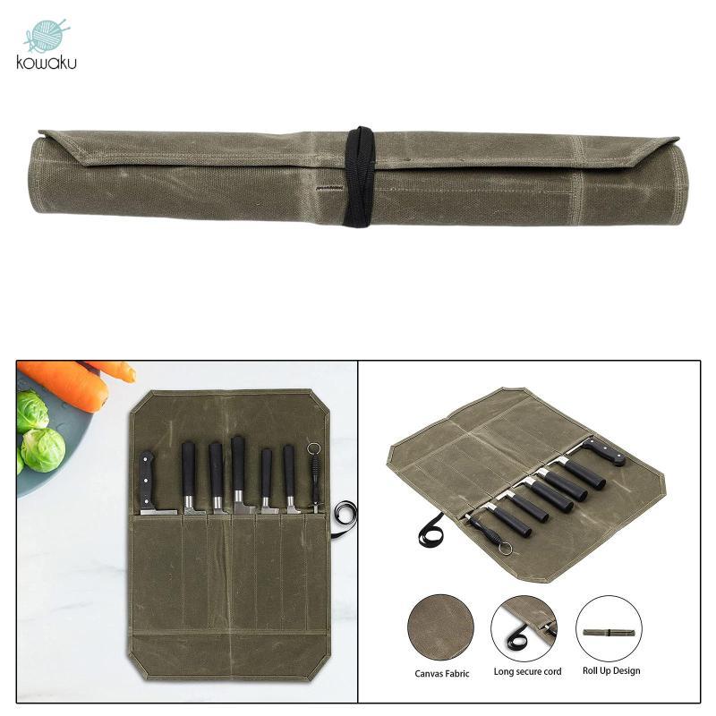 Di Động Đầu Bếp Cuộn Túi Bếp Dao Lưu Trữ Khắc Túi Dã Ngoại Cắm Trại Dao Tổ Chức Trường Hợp Dụng Cụ Nấu Ăn Tổ Chức