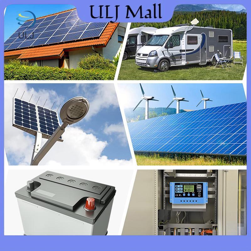 Bộ điều khiển sạc năng lượng mặt trời ULJ 30A 20A 10A 12V Bảng điều khiển năng lượng mặt trời tự động Bộ điều khiển LCD PV cho pin chì, USB kép.