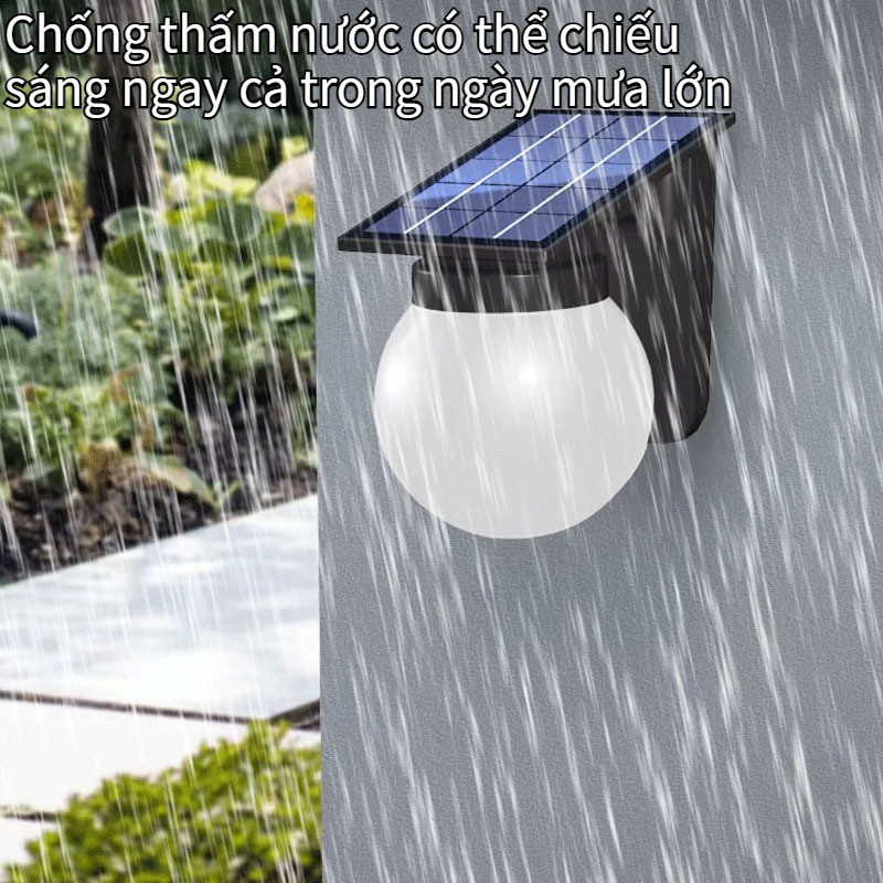 Đèn Tường Năng Lượng Mặt Trời 3 Màu,Đèn Sân Vườn Trang Trí, Tự Động Bật/Tắt,chống mưa,ba màu ánhsáng
