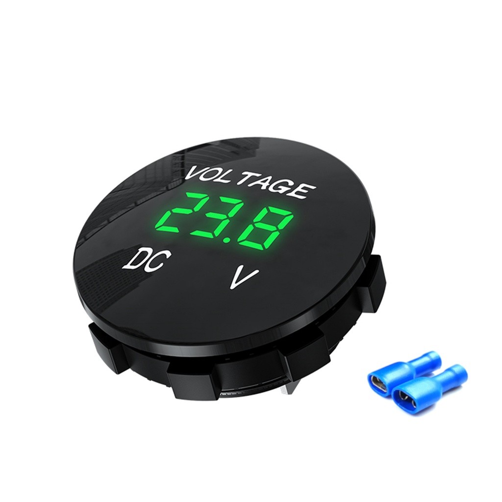 Vôn kế số DC 12V/24V chống nước có đèn Vôn Kế (Kỹ Thuật Số), Đồng Hồ Đo Số, Chống Thấm Nước, Tái Trang Bị
