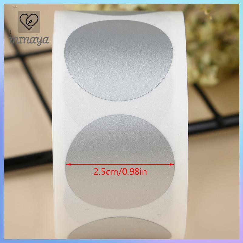 [MINAYA] 300 Miếng Dán Tròn Bạc Trầy Xước 1 Inch Scratc Tắt Nhãn Dán VN
