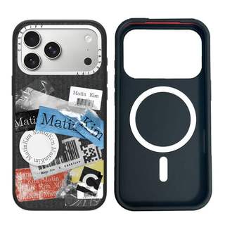 CASECASE X Matin Kim POSTBOX CASE Phiên bản vòng máy ảnh màu trắng mờ Đen cứng hút từ tính Vỏ tác động cho Apple IPhone 13 14 15 16 17 Pro Max Air Plus có hộp