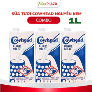 Sữa Tươi Cowhead Nguyên Kem Hộp 1L, Sánh Mịn, Thơm Ngon Cho Pha Chế Cafe Chuẩn Vị