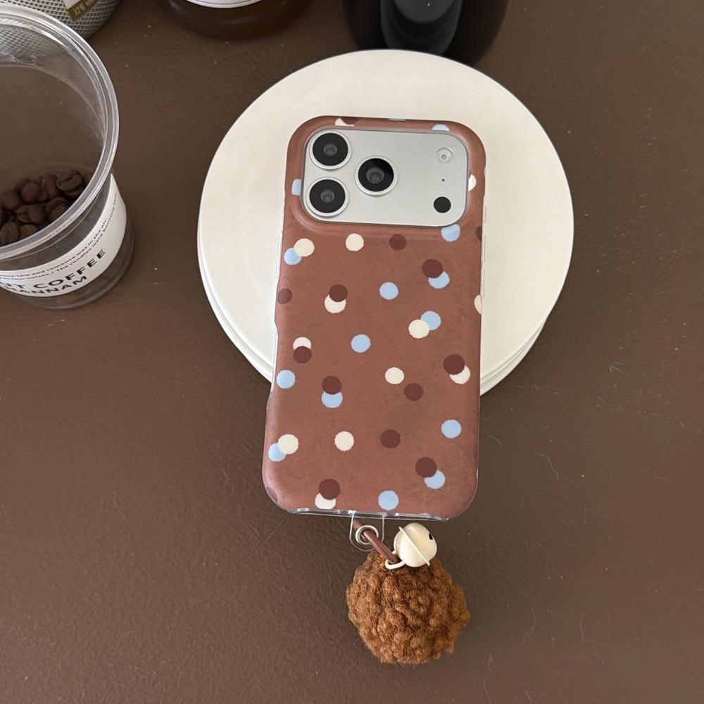 Ốp lưng cứng Tương thích với iPhone 13 14 14Pro 14ProMax 15 15Pro 15ProMax 16 16Pro 16ProMax 17 17Pro 17ProMax Ốp họa tiết tương phản chấm bi