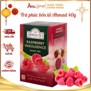Trà Hương Phúc Bồn Tử AHMAD Rasberry Indulgence Hộp 40g Thơm Vị Trái Cây Đậm Vị Trà