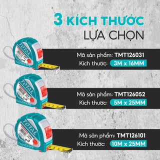 Thước kéo thép nền vàng Total TMT126031 TMT126051 TMT126052 TMT126081 TMT126101
