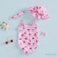 6M-5Y Trẻ Em Bé Gái Mùa Hè Cami Đồ Bơi Dâu / Nơ / Anh Đào In Bộ Đồ Tắm Băng Đô Mũ Bộ
