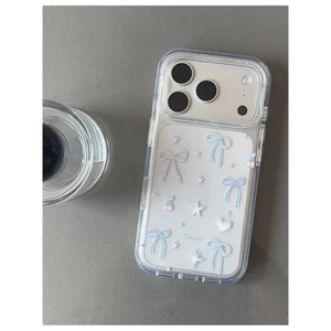 Mẫu nơ màu xanh hồng phù hợp với vỏ điện thoại Promax 1716/15/14/13, loại 12/XR, xuyên XS/8P mềm.