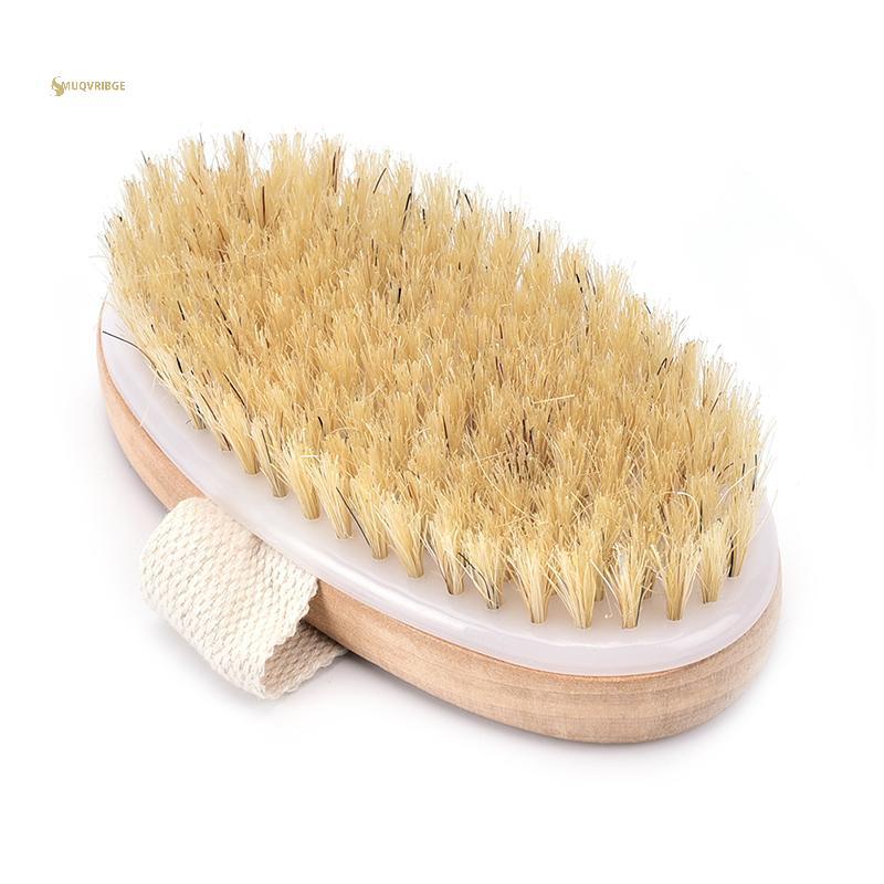 MUQV Mới 1 Da Khô Toàn Thân Bàn Chải Lông Tự Nhiên Mềm spa Bàn Chải Tắm Massage Nhà n