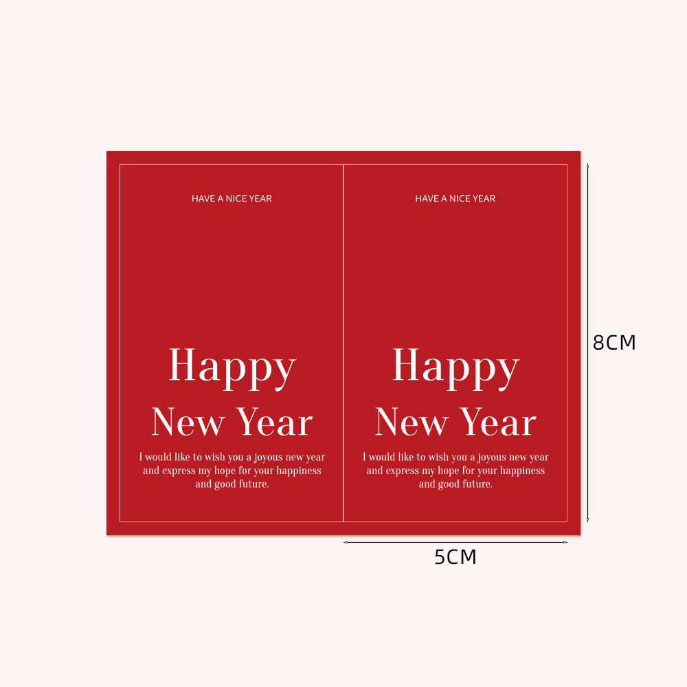 Tem dán 50 tờ Happy New Year TE79 Sticker nhãn dán hộp, túi quà chúc mừng năm mới