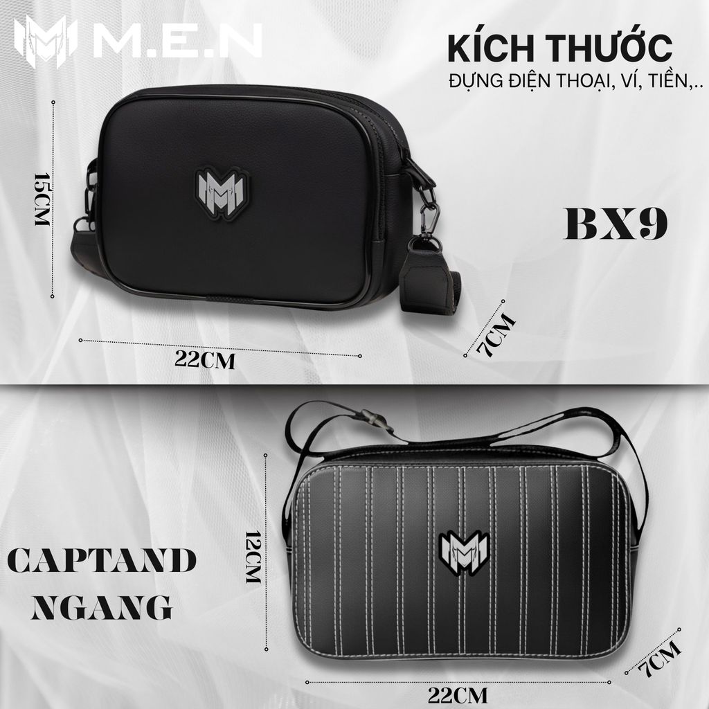 Túi đeo chéo unisex cá tính BX9-CAPTAND kiểu ngang Men chống sốc [CHUYÊN SẢN XUẤT]