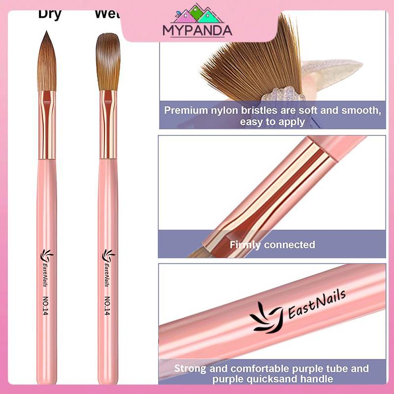 Bộ cọ acrylic 3 chiếc MYPANDA #8/10/14, bàn chải nối dài bột móng, dụng cụ nghệ thuật 3D salon