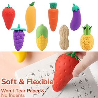 HIGHVIEWLS Tẩy, Không Để Lại Dấu Bút Chì Cực Lớn Tẩy, Bền Hình Trái Cây Bút Chì Cao Su Trở Lại Trường Học