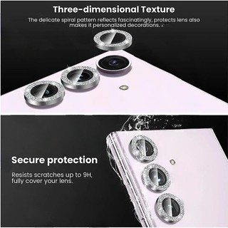 Dành Cho Samsung Galaxy A37 A57 Điện Thoại Mặt Sau Camera Bảo Vệ Cho Samsung GalaxyA57 GalaxyA37 Kim Loại Lấp Lánh Ống Kính Máy Ảnh Vòng Nắp Kính Cường Lực Ống Kính