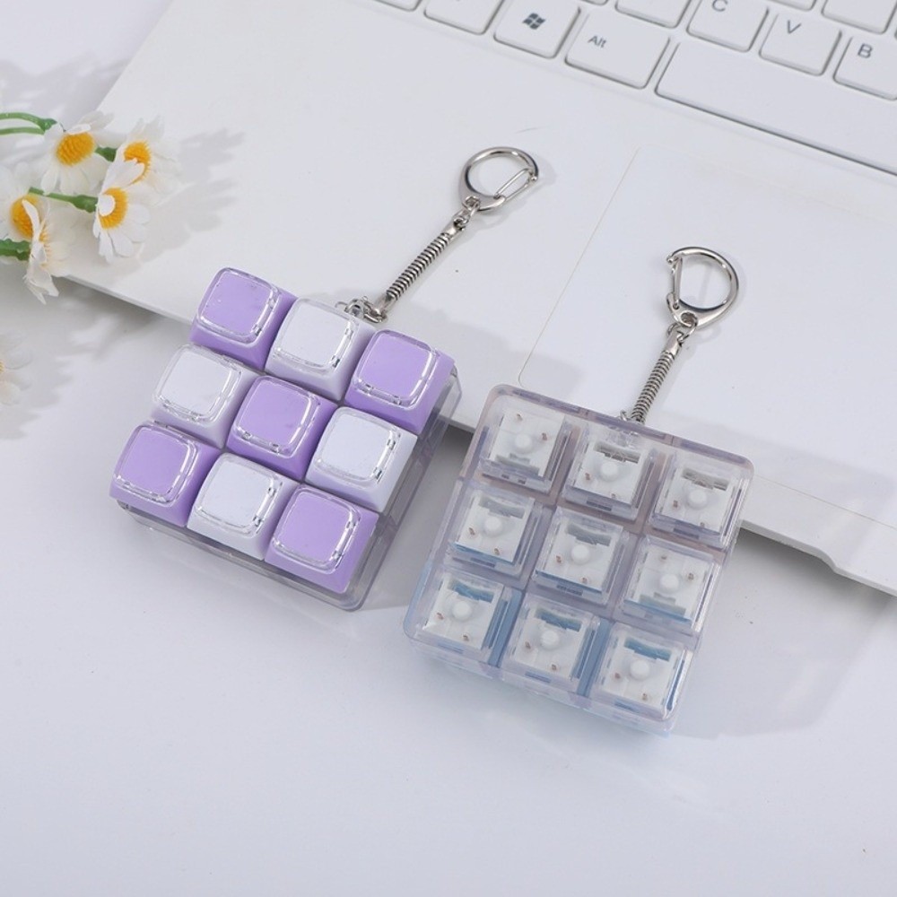 Móc khóa trò chơi bàn phím BAMBOOB, Chống căng thẳng ngón tay Giảm căng thẳng 9 bàn phím Đồ chơi chìa khóa, Fidget Giải nén nút DIY Keycap Túi sáng tạo Mặt dây chuyền Quà tặng cho người lớn