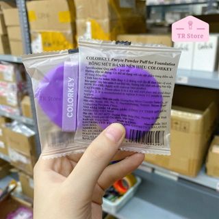 Bông Phấn Colorkey Hình Giọt Nước - Mút Tán Kem Nền Đầu Nhọn Che Phủ Góc Khuất, Siêu Mềm Mịn