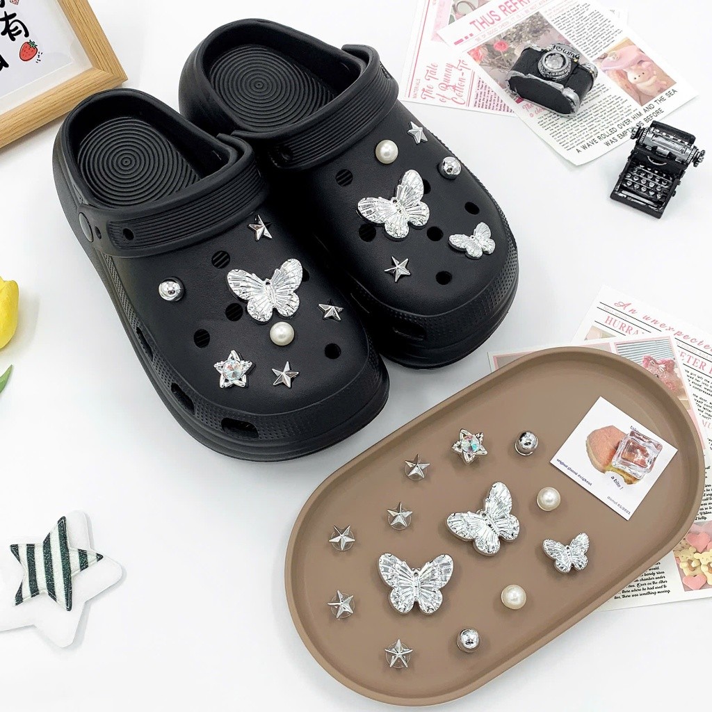 Set Charm cao cấp: Bướm ánh bạc Luxury - Silver Butterfly