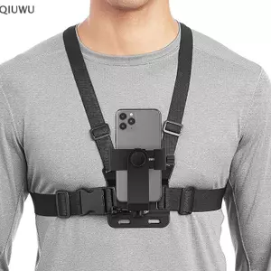 QIUWU Điện Thoại Di Động Ngực Gắn Dây Đeo Giá Đỡ Điện Thoại Di Động Kẹp Camera Hành Động.