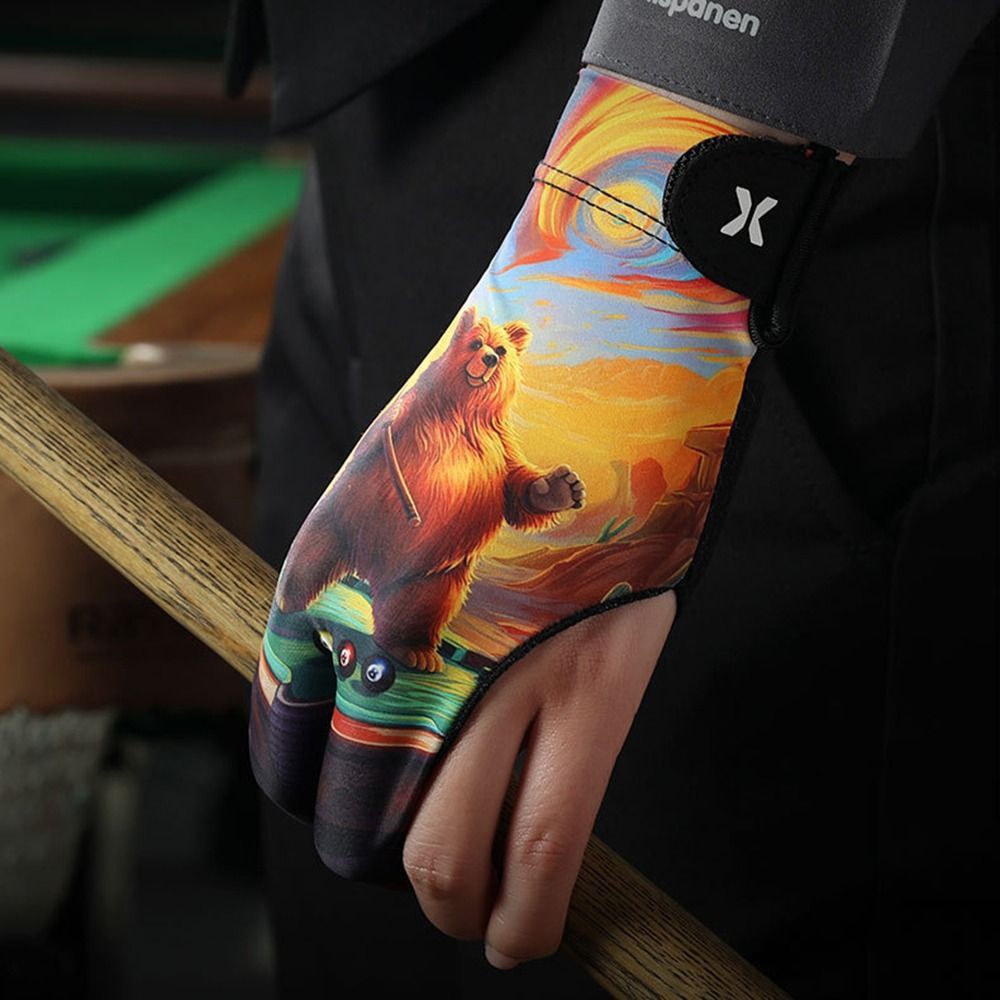 Găng Bi-a YUUKII Ba Ngón Trái Co Giãn, Thoáng Khí, Chống Trơn, Phụ Kiện Snooker