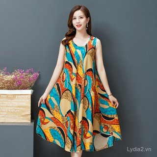 <![CDATA[[Khuyến mãi tạm thời] Đầm cotton lụa cỡ lớn với họa tiết cổ điển, phong cách nghệ thuật mới]]>