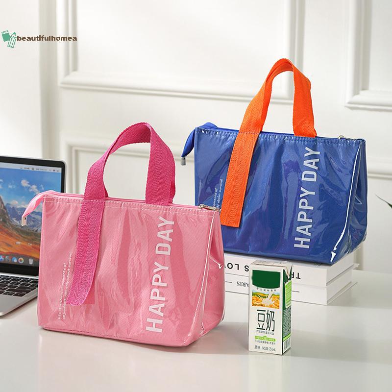 BeautifulHomeA Túi Ăn Trưa Cách Nhiệt PU Chống Thấm Nước Thời Trang Bento Pa Nhôm Lá Cắm Trại Dã Ngoại Túi Cơm Trưa VN